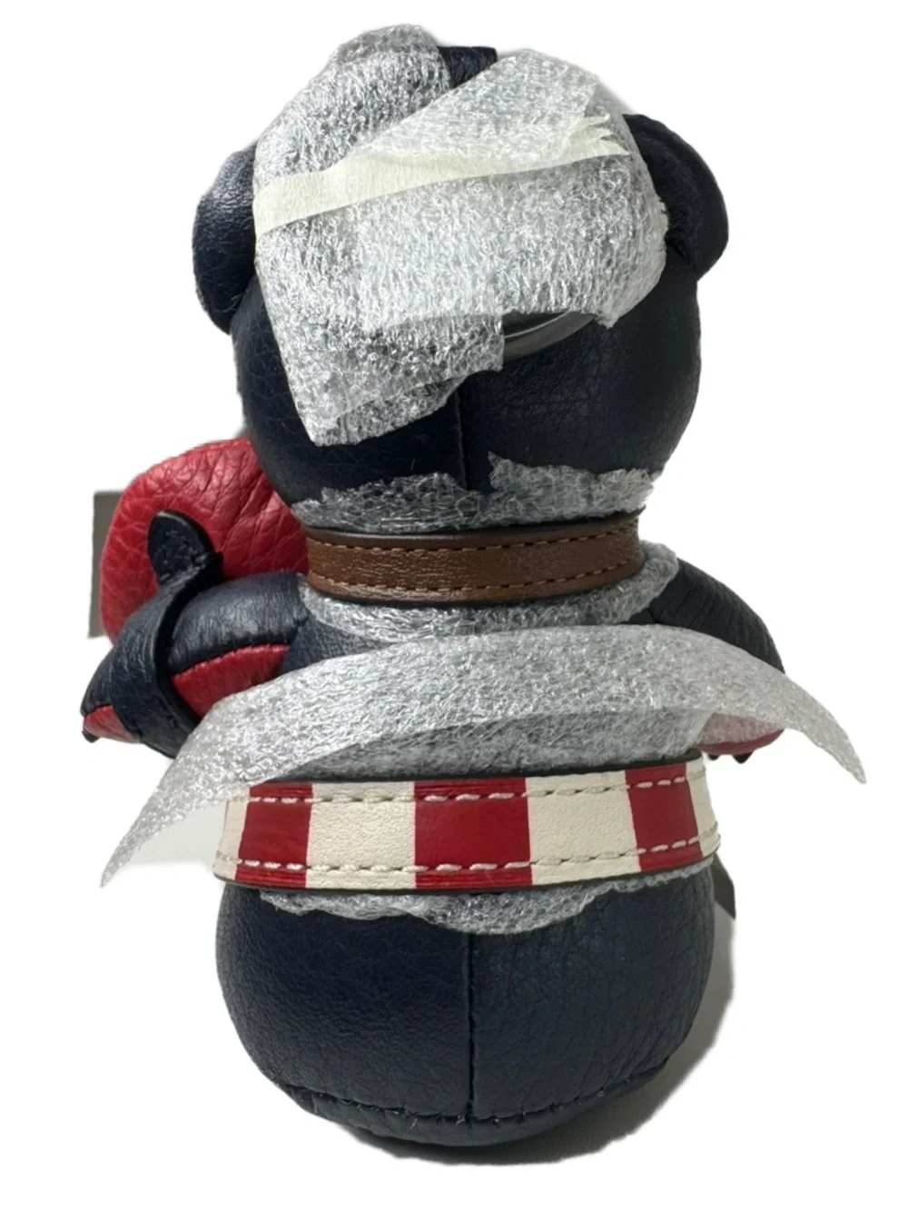 Coach Marvel Captain America Bear Leather Bag Charm Keychain Fob 2752